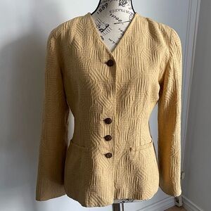 Balmain Vintage Rare Ivoire de Balmain Beige Textured Blazer
